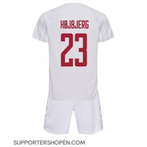 Danmark Pierre-Emile Hojbjerg #23 Bortatröja Barn VM 2022 Kortärmad (+ korta byxor)